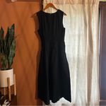 J.Crew  Hyacinth Midi Dress Cotton Poplin Black A-Line Smocked Sleeveless NWT M Photo 5