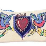 Brighton CANVAS 2019 LOVE OF ART ZIP ART HEART SMALL STASH POUCH MAKEUP CASE Photo 0