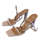 Giuseppe Zanotti NIB Valentiine 90 Crystal Heeled Sandals in Taupe Size 40 Photo 7