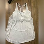 Lululemon twist around tank w/built in bra white 8 Photo 1