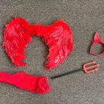 Devil Halloween Costume with dress Red Photo 1