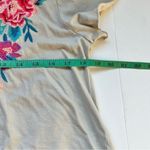 Johnny Was  Ramie Short Sleeve Floral Embroidered SharkBite Hem Tunic Top S NWT Photo 4