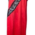 Vintage Intimate Moments Red & Black Lace Nightgown Size L/XL Photo 0