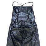 Good American  Vacay Lace-up Faux Leather Sheath Dress Black Women’s Size 2 Photo 3