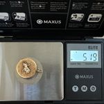 14k real solid Gold Pendant with lion Engraved Design Photo 4