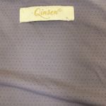 Qinsen Gray Athletic Romper Square Neck Short Sleeve Stretch Bodysuit Medium Photo 2