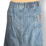 Deadstock Y2K Quacker Factory Embellished Denim Maxi Skirt Rhinestone Details Blue Size 2X Photo 2