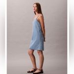 Calvin Klein Jeans denim Strappy mini Dress NEW Size Large NWOT Photo 14