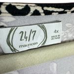 Maurice's 24/7 Purple Orange Floral Long Sleeve V-Neck Knee Length Dress Size 4X Photo 6