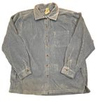Vintage L.L. Bean Blue Corduroy Button Up Shirt Jacket Women’s Large Shacket Photo 0
