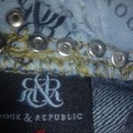 Rock & Republic Rock Republic 6 31x32 Gold Bling Logo Distressed Dark Jeans Photo 4