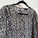 Who What Wear Career Floral Top Black Classic Summer Print Business Casual 2X Photo 1
