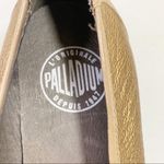 Palladium  Leather Slip-on Mary Jane Gold Wedge Photo 1