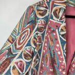 Vintage 80s 90s Pastel Retro Funky Blazer Jacket Sz 16 Boho Aztec Western Print Pink Photo 9
