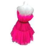 Indiexo Pink Tulle Strapless Sleeveless Tube Bandeau Prom A Line Mini Dress XS Photo 5