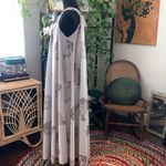 ZARA Light Silvery Pearl Paisley One Shoulder Sarong Goddess Dress - S Photo 1