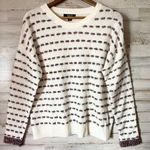 NWOT Tribekka 44 Cream Tinsel Sweater Medium Photo 0