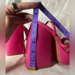 Pretty Little Thing Pink Square Toe Strappy Platform Heel Sandals Size 5 Photo 11