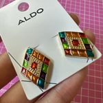 ALDO  earrings colorful multicolor diamond shape studs Photo 1