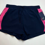 Crown & Ivy ‎ Crown Lounge Shorts Womens Size Medium Blue Pink Lined Athletic NEW Photo 0