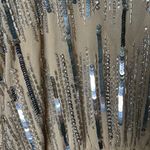 Mac Duggal Beaded Sequin Long Sleeve V Neck Surplice Neck Romper 10563 Nude 10 Photo 5