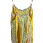Victoria's Secret  Yellow Pink Satin Lace Lingerie Slip Chemise Dress Nightgown M Photo 1
