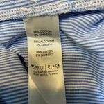 White House | Black Market Top Womens 2 Blue Pinstripe Cold Shoulder 3/4 Sleeve Photo 7