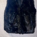 Madewell  black faux fur vest hook closure size XS Photo 3