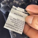 IZAAK | Navy Blue Floral Print Draped Long Sleeve Maxi Dress Sz S Photo 9