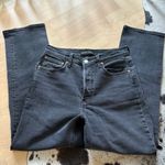 DENIM FORUM The Arlo High Rise Straight Jeans Size 27 In Eyeliner Dark Wash Black Photo 3