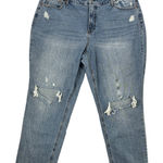 AND NOW THIS Women's Plus Size 18W Ultra High Rise Straight Leg Ripped Jeans Blue Photo 0