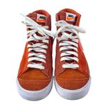 Nike  Blazer Mid 77 Vintage Men's Orange Suede Leather Lace Up Sneakers Shoes 8 Photo 1
