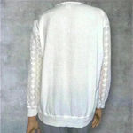 Blanco women’s cotton long sleeve full zip 100% cotton top size L White Size M Photo 3