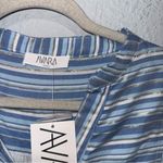 NEW Avara Libby Dress Coastal Cowgirl Stripe Tiered Mini Boho Beach Resortwear S Blue Photo 4