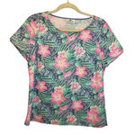 Vineyard Vines Vineyard Vines Blouse Women's Size Small Floral Cotton Tropical Pink Blue Photo 0