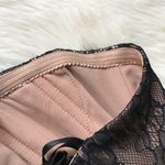 BCBGMAXAZRIA Strapless Bodycon Cocktail Dress Mini Corset Striped Black Size 6 Photo 6