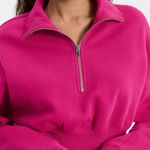 SheIn Fashion Quarter Zip Banded Bottom Cropped Sweatshirt Size M Photo 2