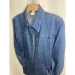 Geoffrey Beene Womens Denim Shacket Size 10 Blue Jean Long Shirt Jacket Western Photo 3