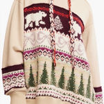 Free People NWT LUTZ FAIR ISLE OVERSIZED HOODIE JACKET TOP, SIZE S, MSRP $268 Photo 0
