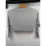 Abound  Crop Top Long Sleeve Ribbed Knit Athleisure Casual Gray Size‎ L Photo 4