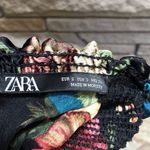 ZARA  Multicolor Floral Romper Long Sleeve Chiffon Black Small Photo 12