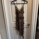 Leopard Print Asymmetrical Dress Black Photo 1