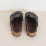 Birkenstock Boston Shoes Women's 38 Size 7- 7.5 Black Leather Soft Footbed Clogs Photo 3