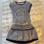 Reformation Black and White Checkered Mini Dress Photo 7