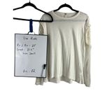 Free People Off White Lace Sleeves T-Shirt Size S Photo 3