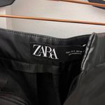 ZARA Black Leather Shorts Photo 3