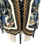 Free People  Catch‎ Me If You Can Top Black Leopard Print Size Small Photo 4