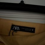 ZARA Yellow / orange  linen skirt Photo 5