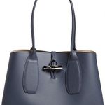 Longchamp Roseau Leather Shoulder Tote Photo 0