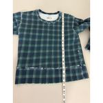 Frank & Eileen  Women's Blue Green Holiday Plaid Long-sleeved Tee Sweatshirt XS Photo 4